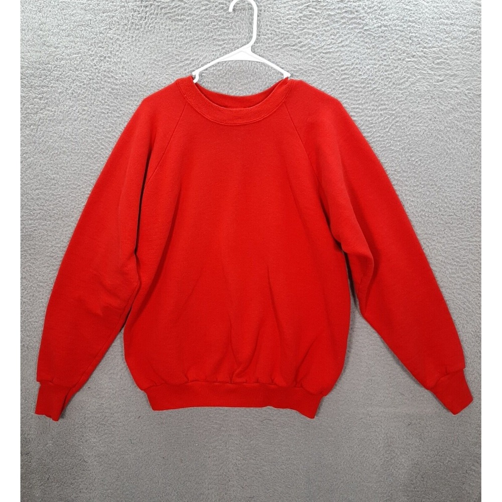 Vintage Fruit Of The Loom Sweatshirt Adult XL Red Crewneck Workwear 1990s Y2K